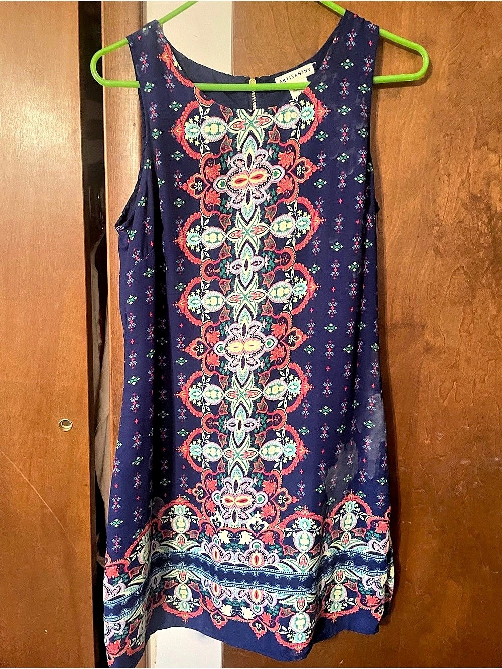 Artisan NY Floral Mini Dress in Blue & Pink
